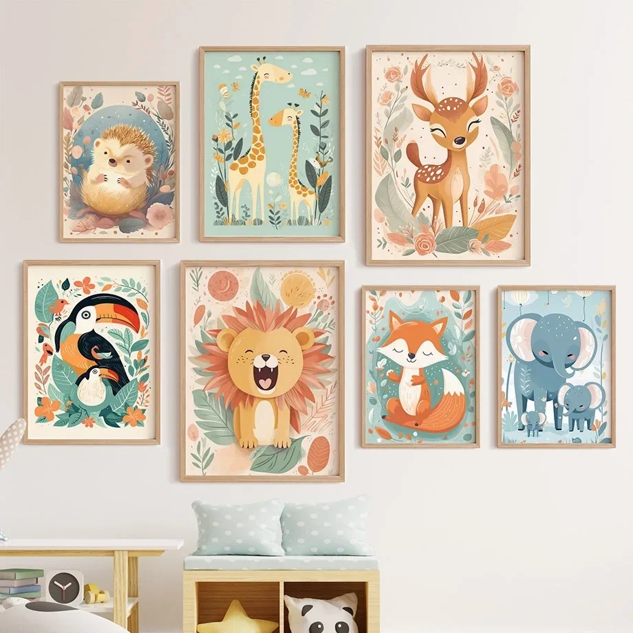 Lion Deer Giraffe Toucan Fox H - Baby Nursery Giraffe review and price